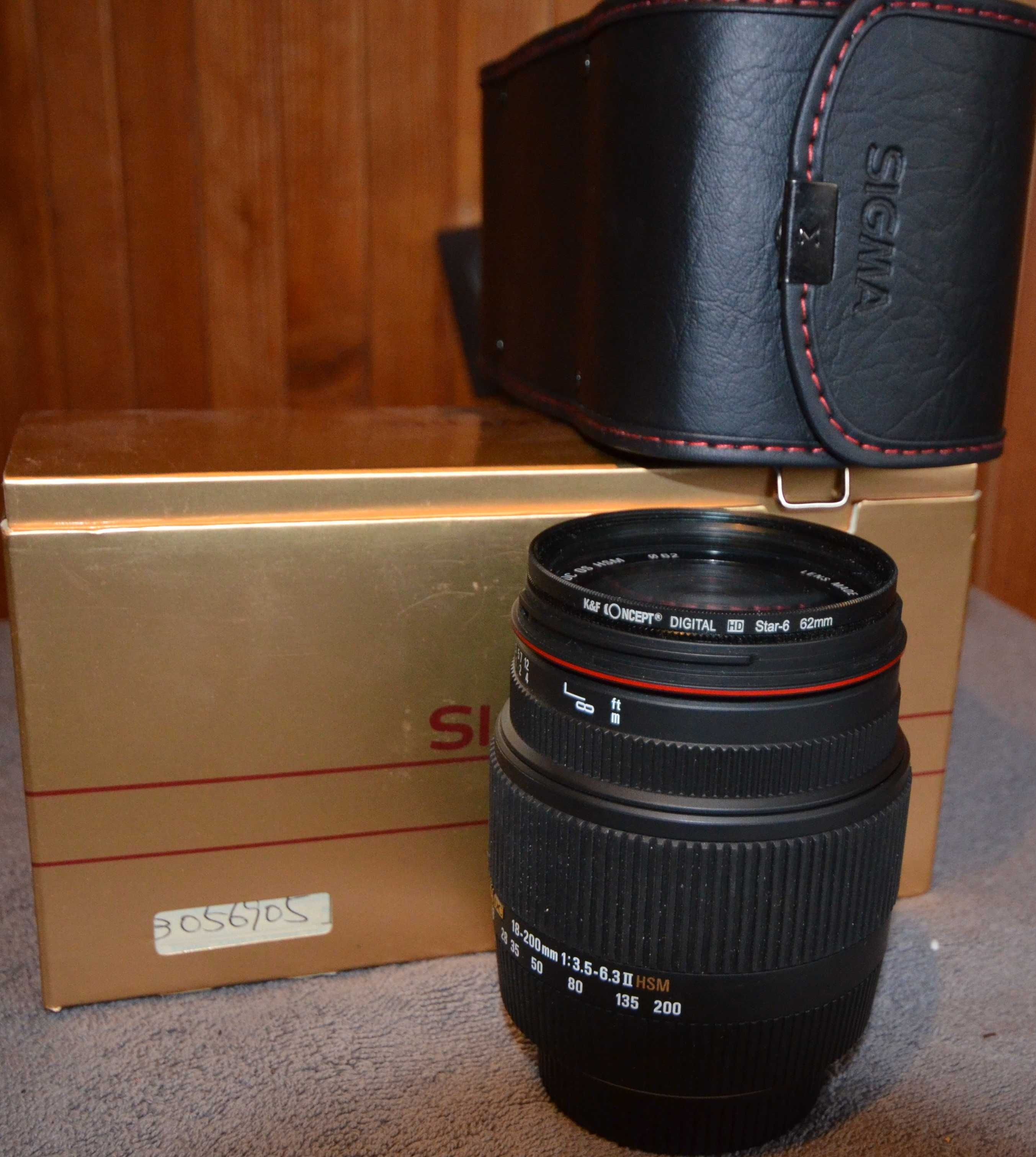 Sigma DC 18-200  1:3,5-6.3 II HSM obiektyw jak nowy ```nikon``