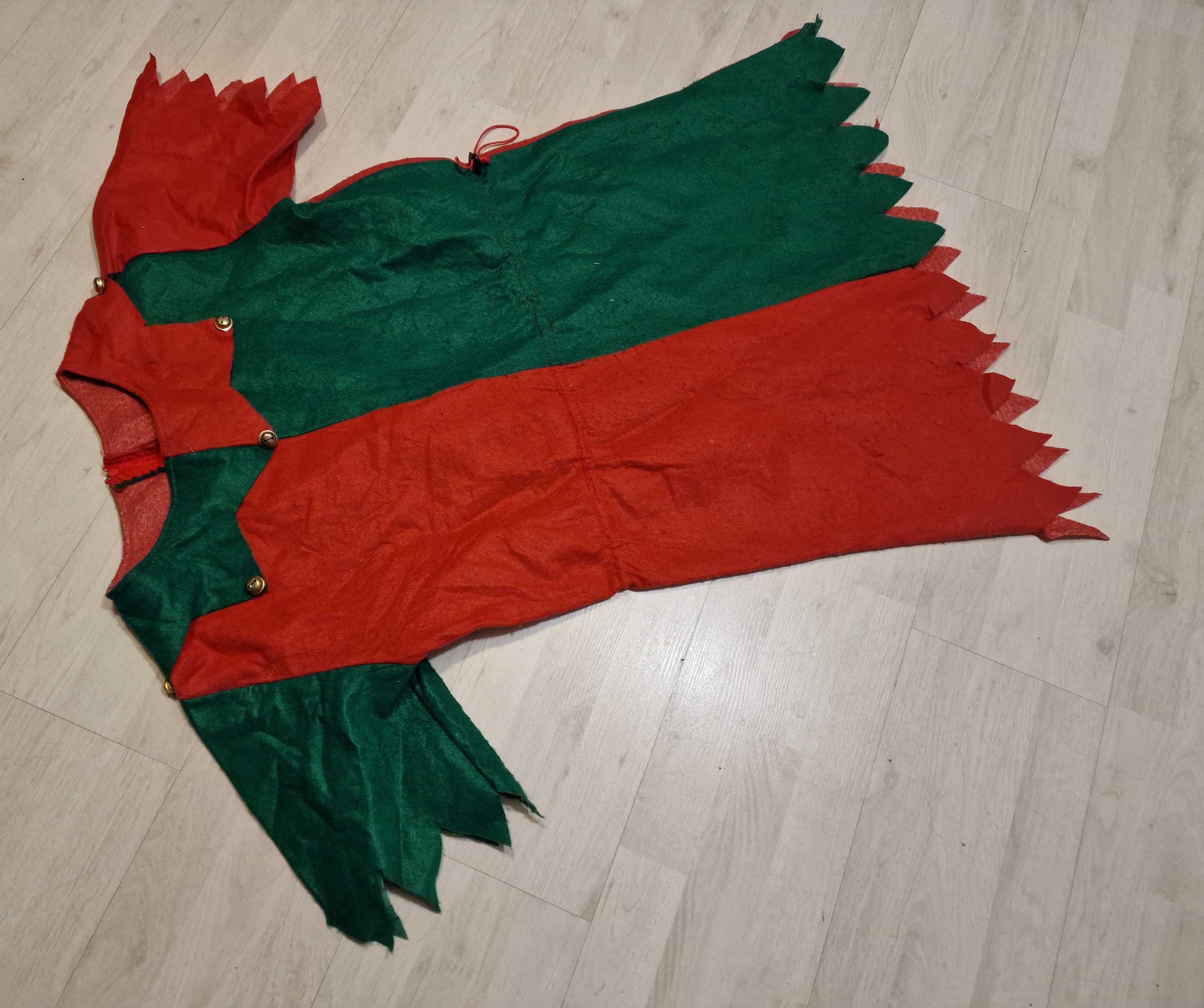 M L strój bluza elfa mikołajka elf skrzat mikołajkowa mikołaj