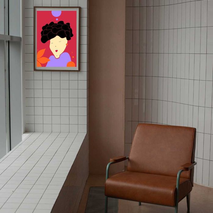 Plakat A3 "CIEMNOWŁOSA Dziewczyna"