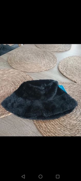 Kapelusz czarny zimowy Party Hat one się nowy