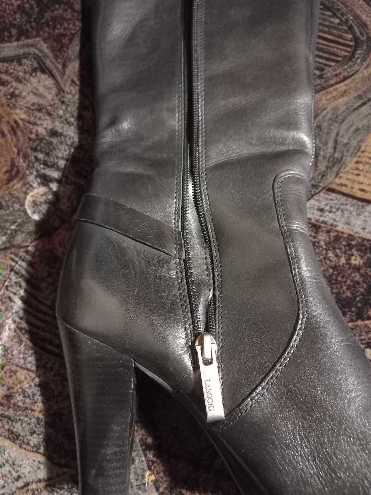- 75% Kozaki Lasocki damskie czarne 39