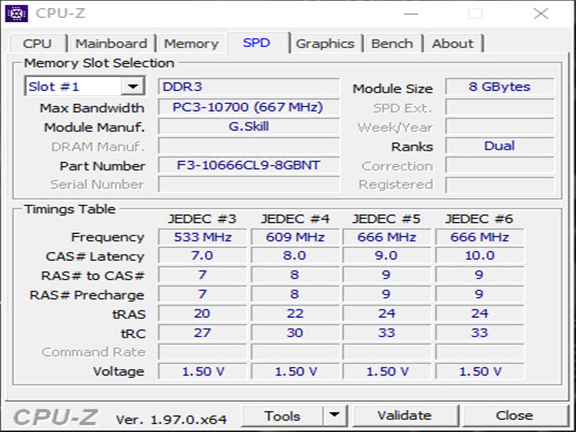 DDR3 8GB G.SkiLL 10600 -Komputer