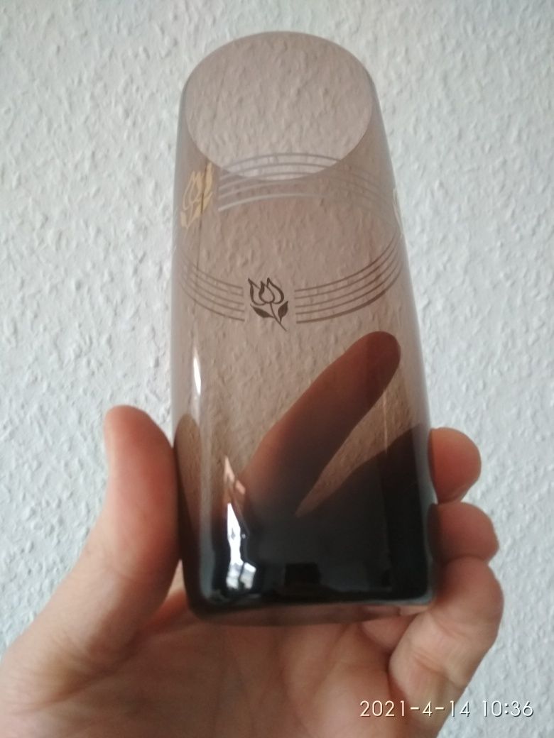 Szklanki do drinków przyciemniane szkło PRL