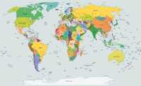 Fototapeta 368X254 Polityczna Mapa Świata World Ma