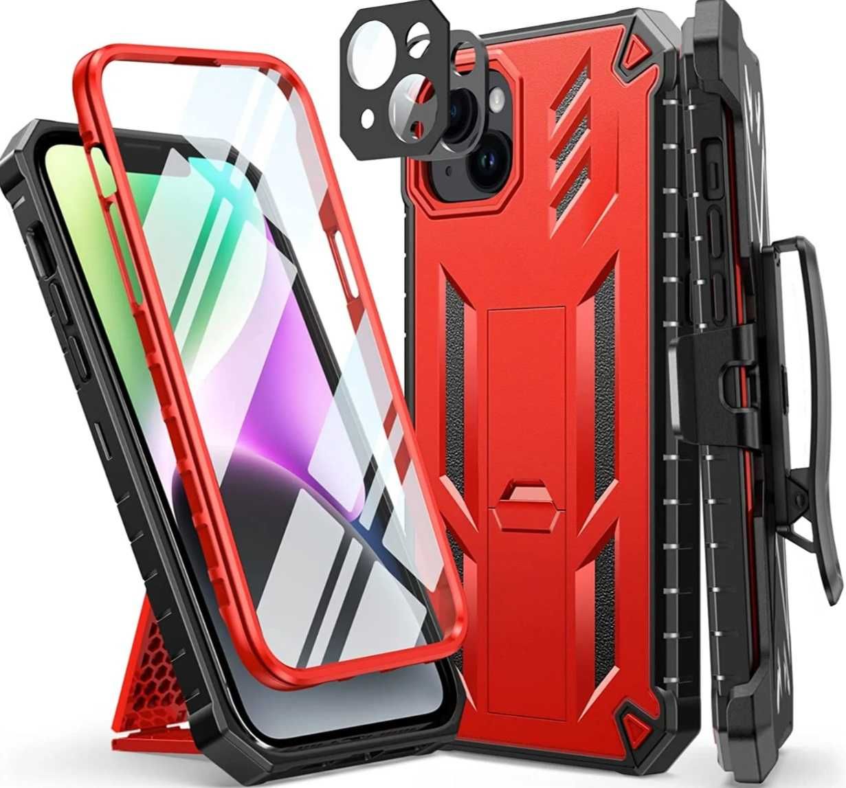 New З США iPhone 14 Plus 6.7 FNTCASE супер захист 360 + подставка