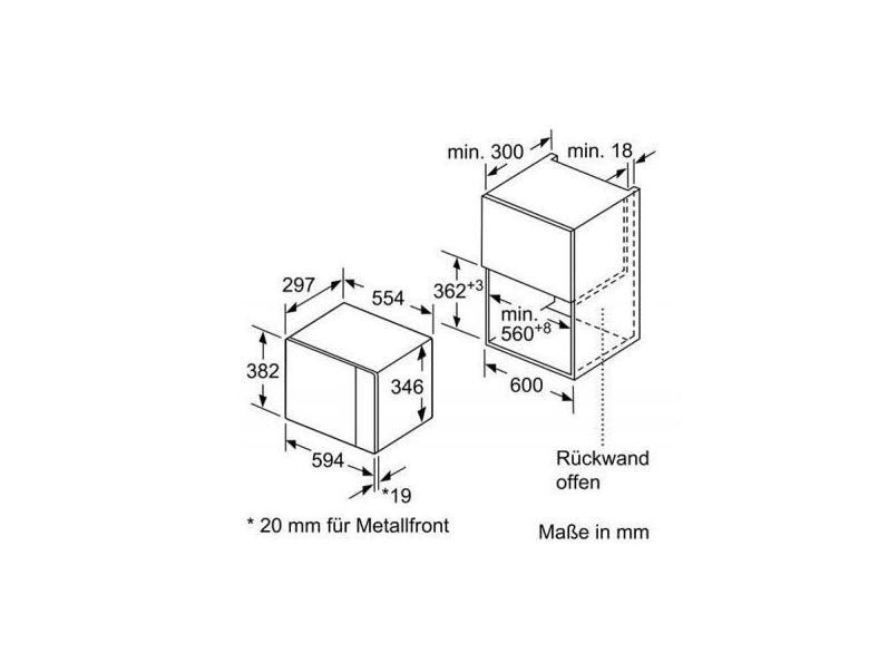 Встроенная микроволновая печь BOSCH BFL524MS0 мікрохвильовка вбудована