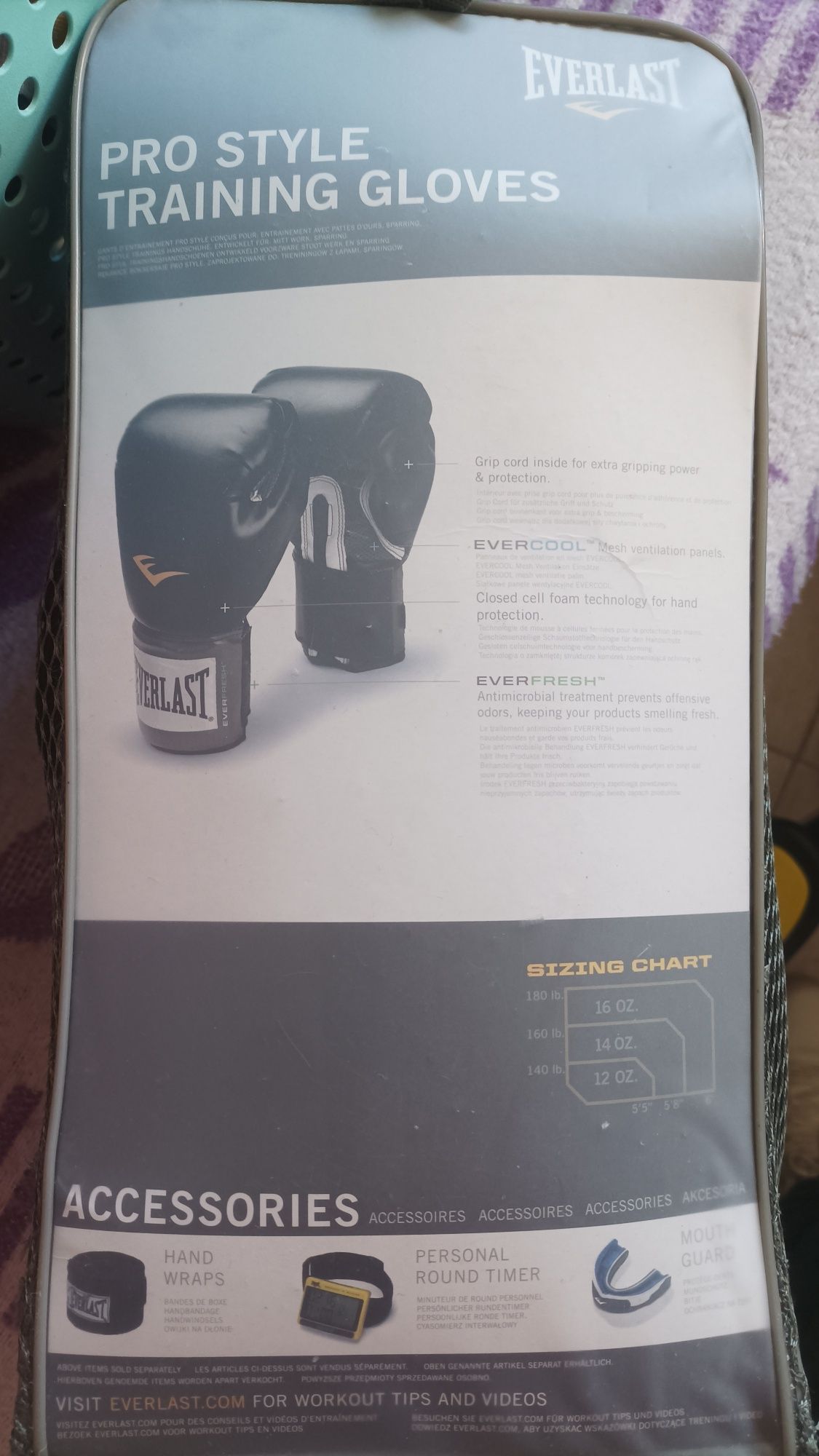 Luvas de boxe 12oz + ligaduras