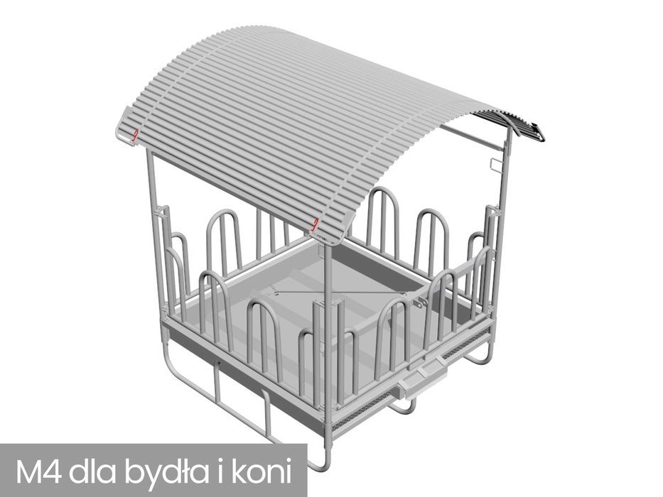 Paśnik łąkowy dla koni bydła z daszkiem ocynk 8‎ 12‎ 14‎ 16 stanowisk
