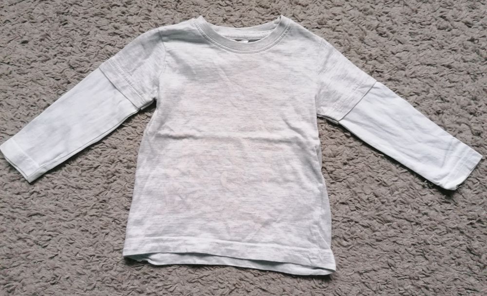 Bluzeczka szara na długi rękaw roz 80