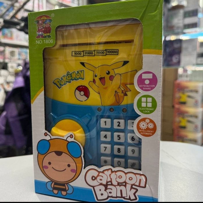 Детский сейф  копилка Покемон