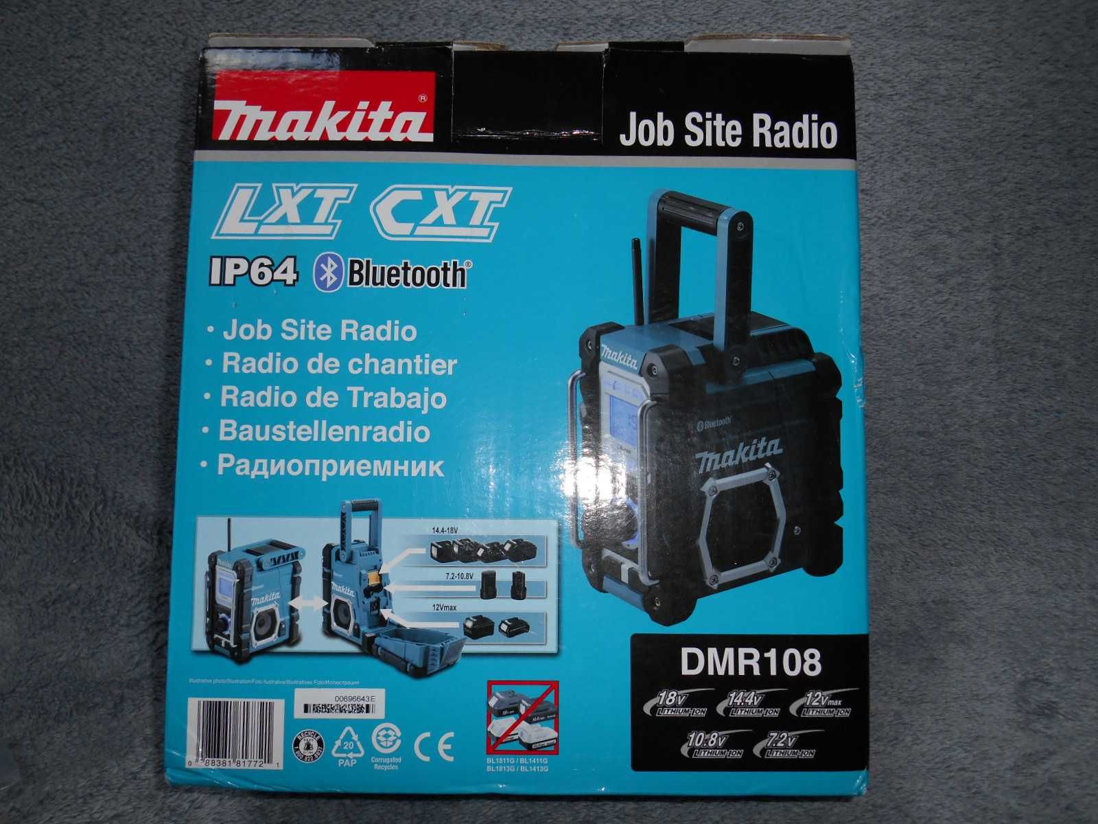 NOWE RADIO MAKITA z BLUETOOTH + akumulator 5ah lub 3 ah, ladowarka