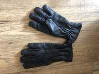 Rękawiczki męskie skórzane czarne Jack Jones