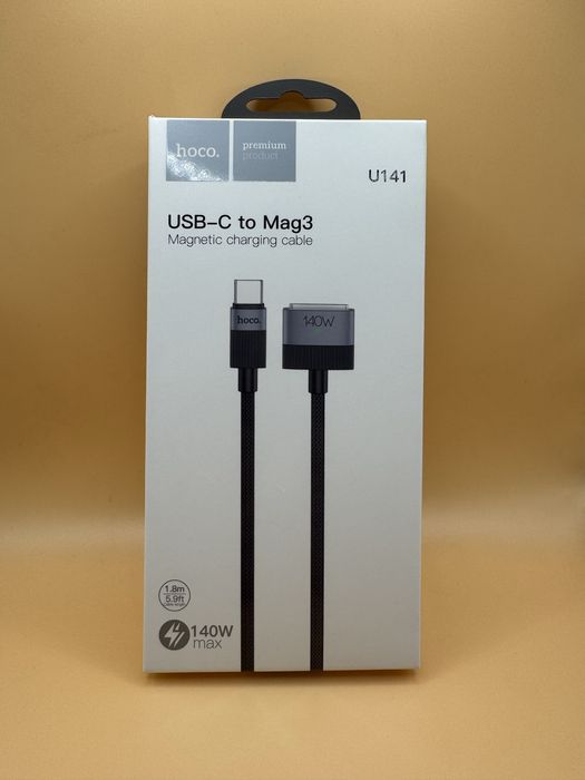 Кабель Hoco U141 USB-C на MagSafe 3 для зарядки MacBook (140W, 1.8м)