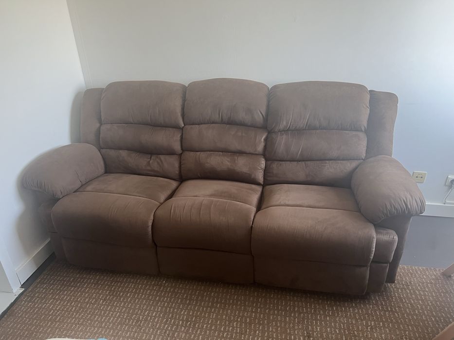 Sofa reclinavel castanho