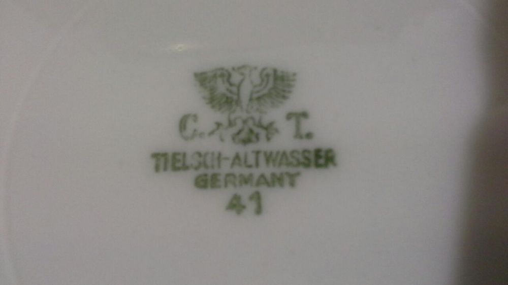 Talerze CT Altwasser,Porcelana Śląska CT TIELSCH ALTWASSER,1941 r.