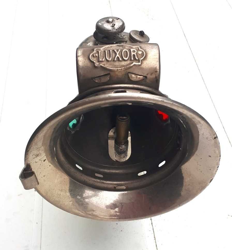 Lanterna de acetileno LUXOR para bicicleta-moto- Séc. XIX - Rara