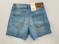 Nowe szorty spodenki jeansowe Pepe Jeans W25 XXS/XS wysoki stan jasne