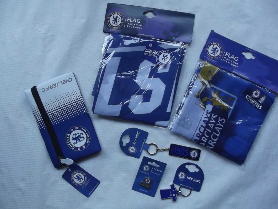 FC Chelsea Londyn piórnik flaga brelok 2x opaska odznaka