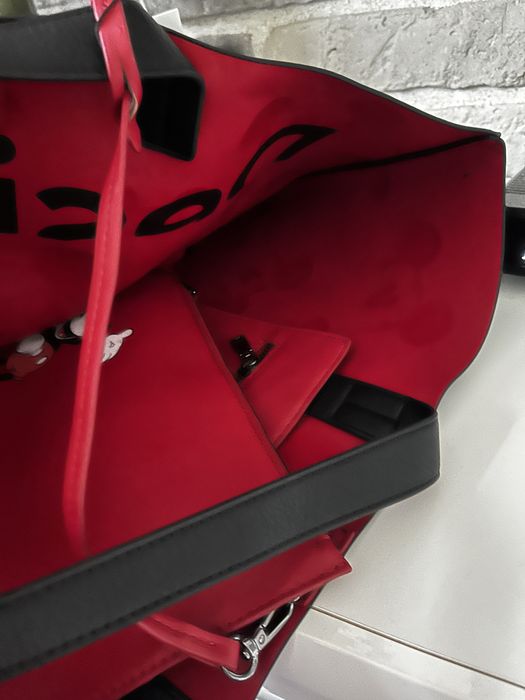 Torba shop perka Desigual nowa skóra ekologiczna Myszka Miki czarna