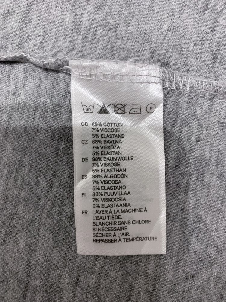 Sukienka szara 88% bawełna 7% wiskoza H&M