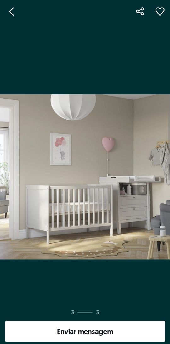 Cama cinza 2 posições