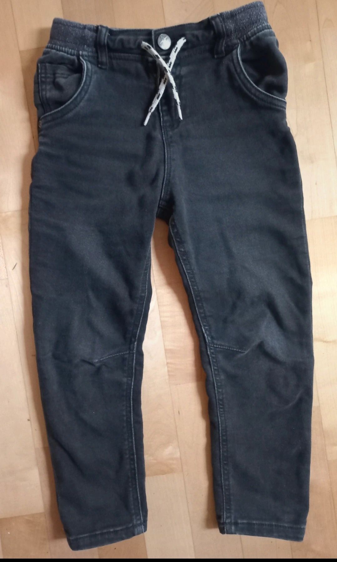 TU spodnie jeansy joggersy grafitowe 3-4 lata 98-104cm
