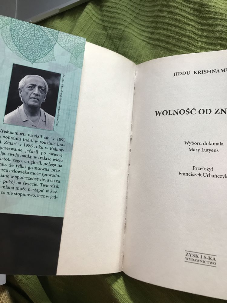 książka Wolność od znanego Jiduu Krishnamurti