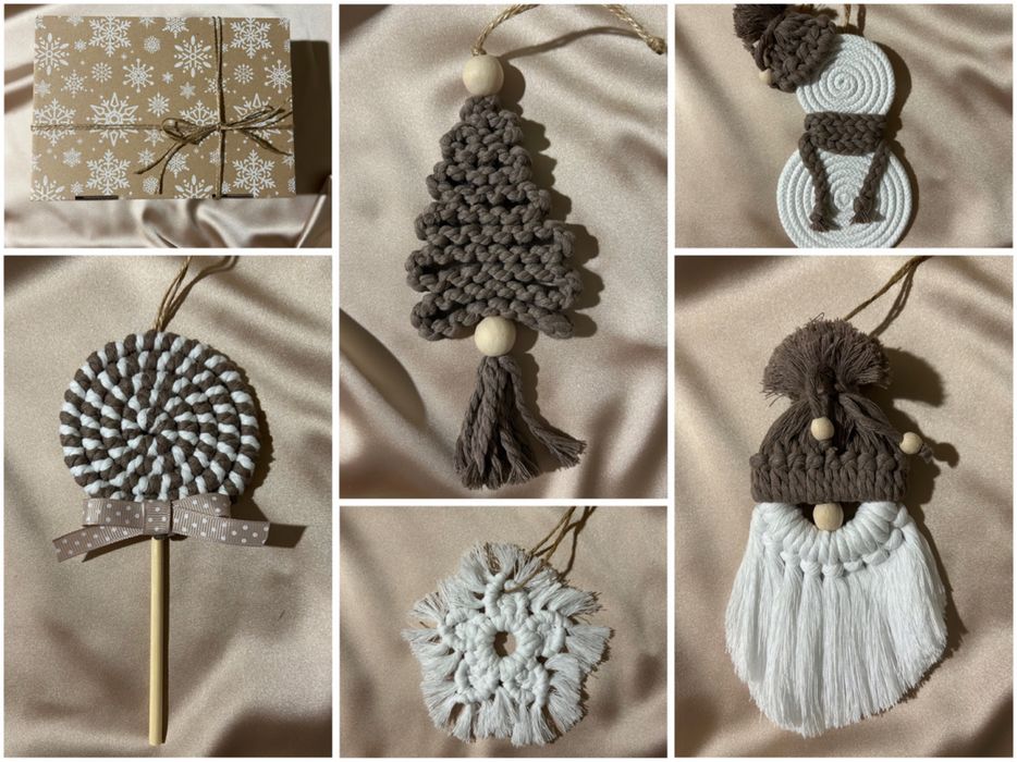 Новорічні/Різдвяні прикраси на ялинку, ручна робота