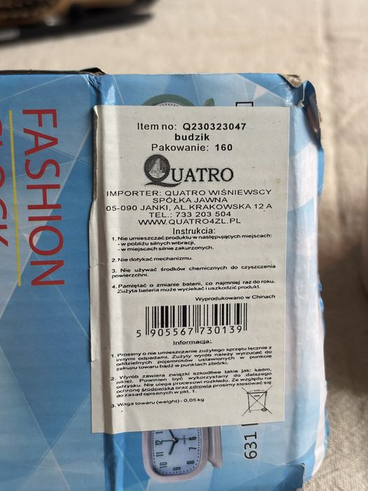 Zegarek / budzik stojący