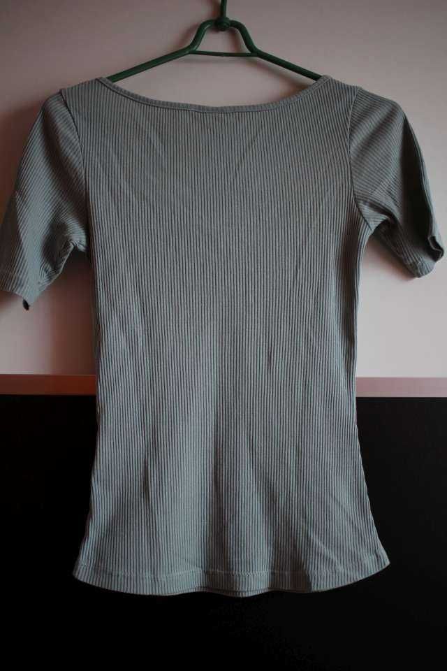 Miętowa koszulka t-shirt h&m xs 34