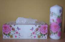 Chustecznik decoupage / prezent / dzień matki/ dzień babci