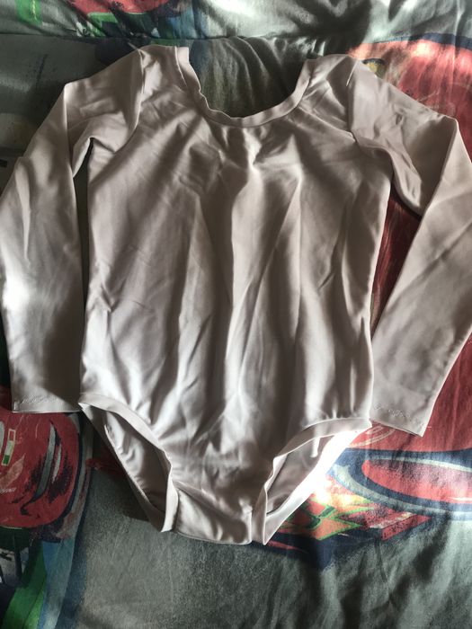 Купальник белый черный  гимнастика ритмика спорт