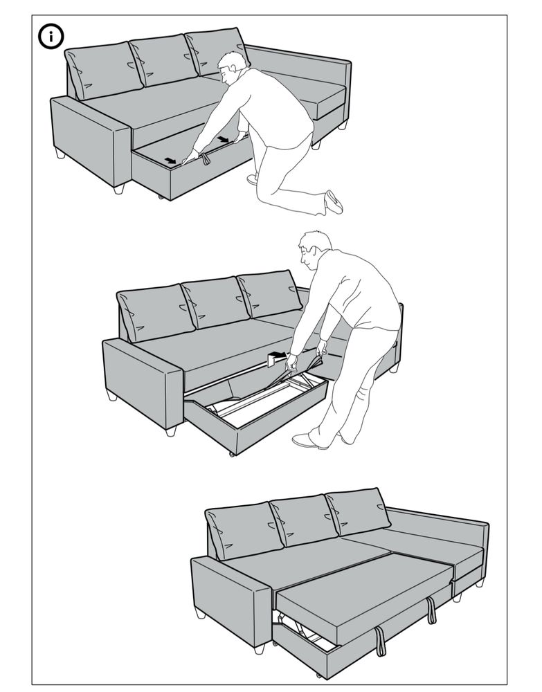 Sofa chaise longue sofa-cama Friheten