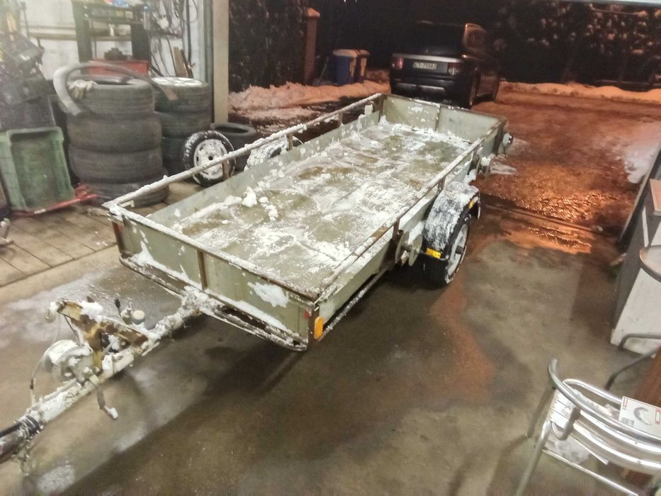 Przyczepa lekka SAM wyciągarka + przedłużany dyszel