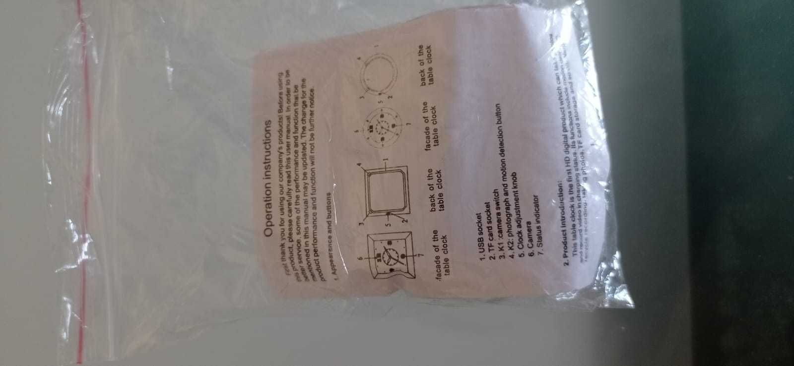 Relógio de mesa com Câmara Integrada
