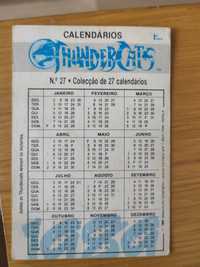 21 calendários ThunderCats 1989