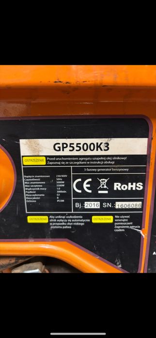 Agregat 3 fazowy 5KW