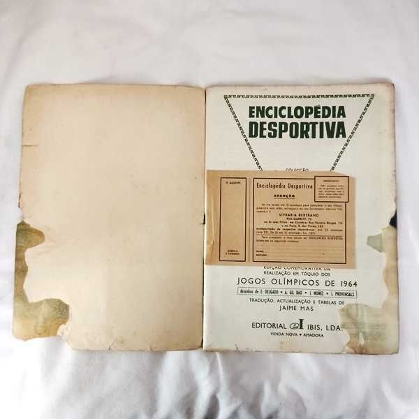Caderneta Enciclopédia Desportiva Incompleta faltam 4 cromos