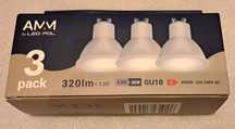 9 żarówek LED 4,9 W, 230 V, GU10