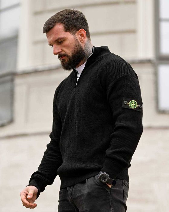 Кофта Стон Айленд Чорна Кофта Stone Island Black Зип