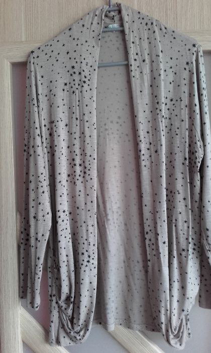 Kardigan beżowo-czarny marki Marks&Spencer, rozmiar 12