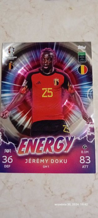 Karta piłkarska Energy Jérémy Doku