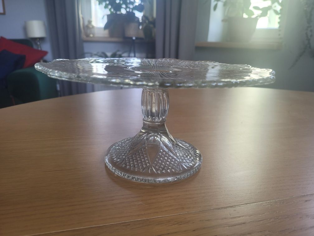 Patera szklana PRL HSG Ząbkowice biała model 320