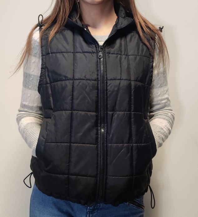 Kamizelka z kapturem czarna rozmiar S Ikar