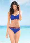 Szafirowe bikini z frędzlami 46 (90 C) NOWE