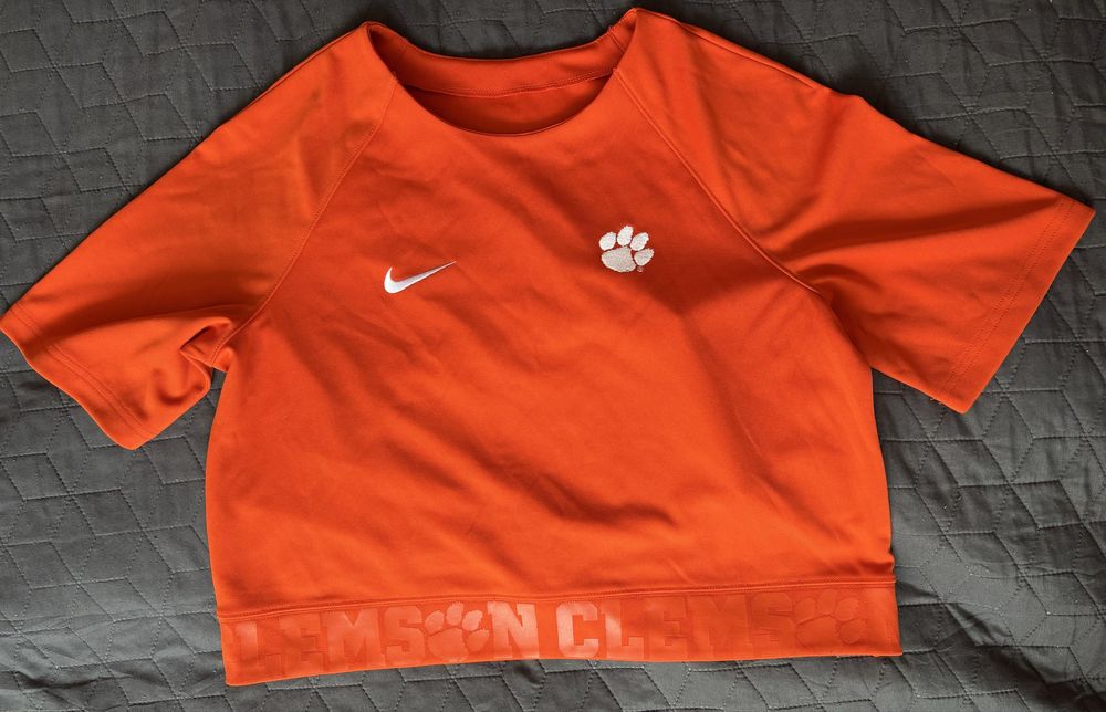 Nike Clemson жіноча кроп-футболка / crop top, розмір - S ( SAMPLE)