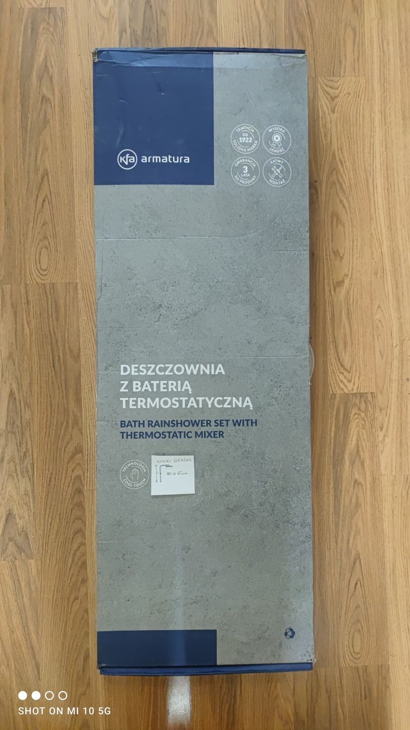 KFA Armatura złota bateria natryskowa z deszczownicą MOZA PREMIUM