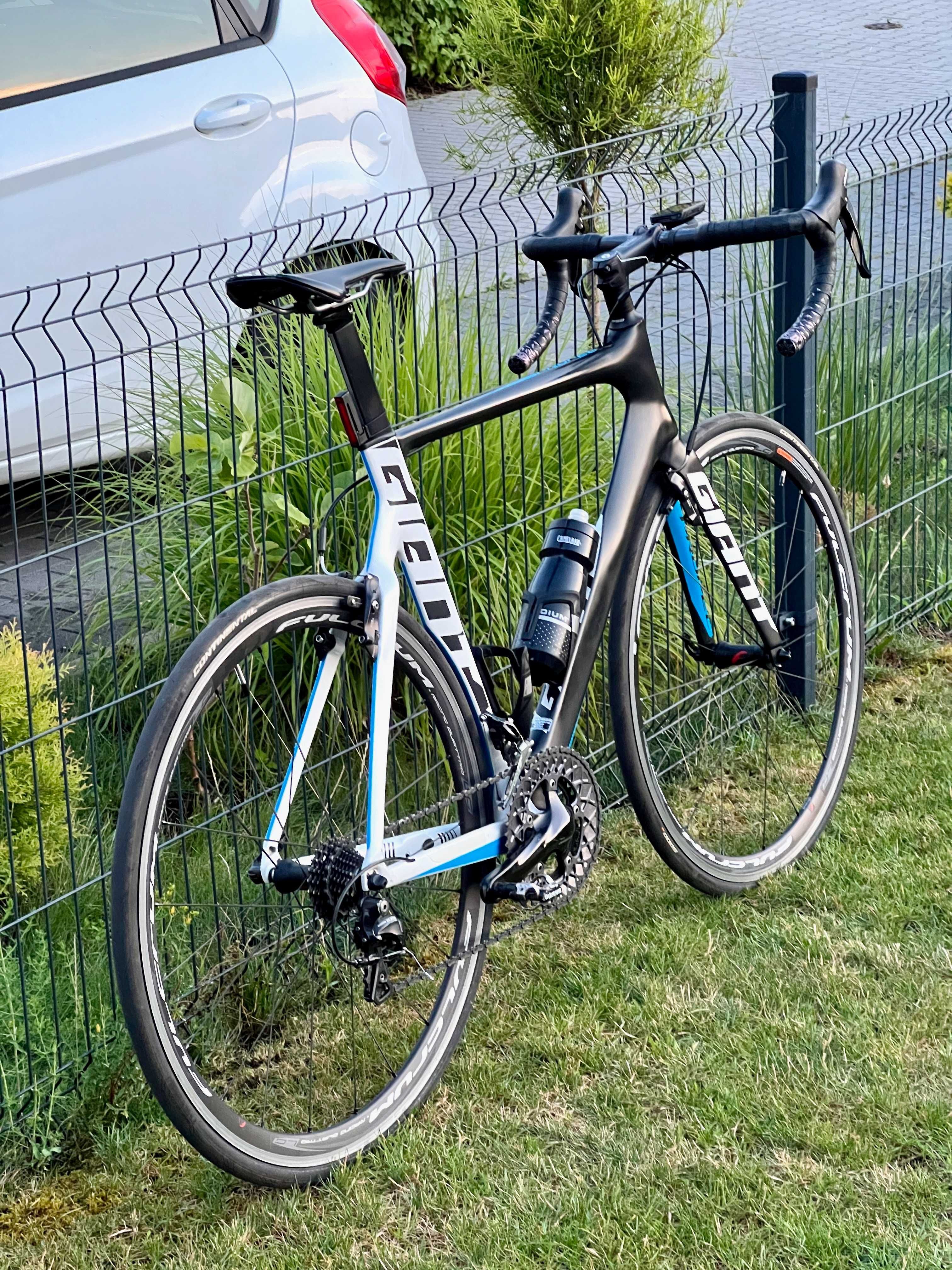 Rower szosowy karbon aero Giant Propel Advanced M/L, upgrady, stan BDB
