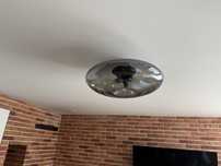 Lampa sufitowa szklana szara grafitowa plafon loft art deco 60x40