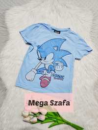 128 Sonic bluzka koszulka t-shirt krótki rękaw